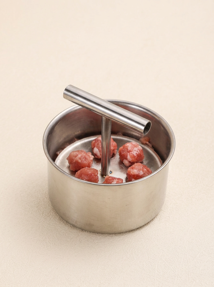 Stainless Steel Meatball Maker For 6 Or 12 Portions, view 5 - Elena Harper