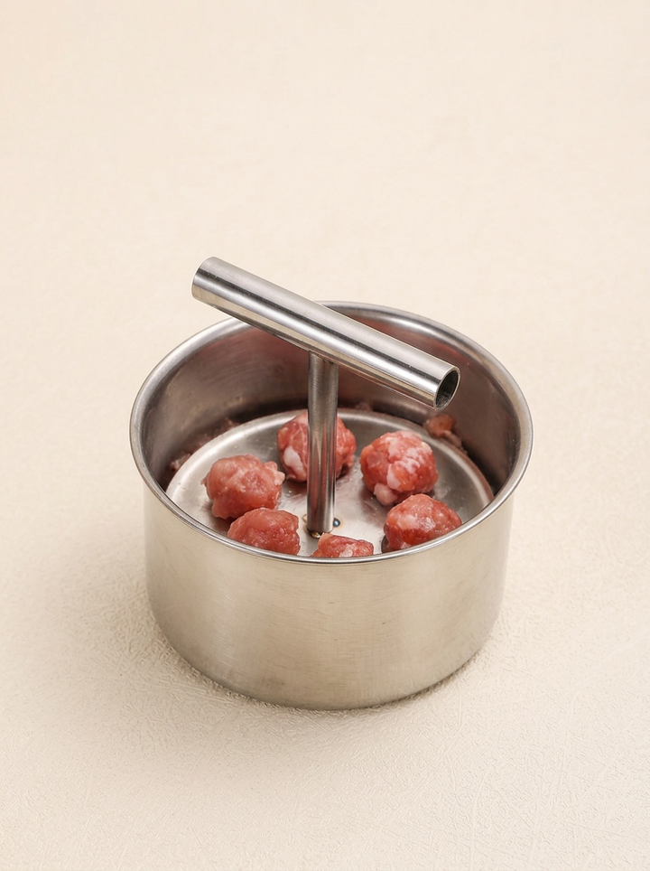 Stainless Steel Meatball Maker For 6 Or 12 Portions, view 5 - Elena Harper
