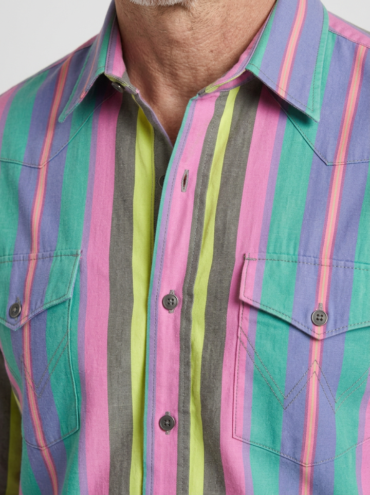 Classic Striped Long-Sleeve Shirt For Men