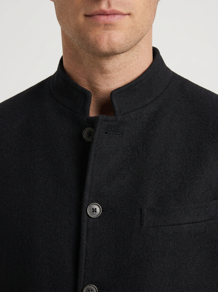 Men's Wool High Collar Jacket