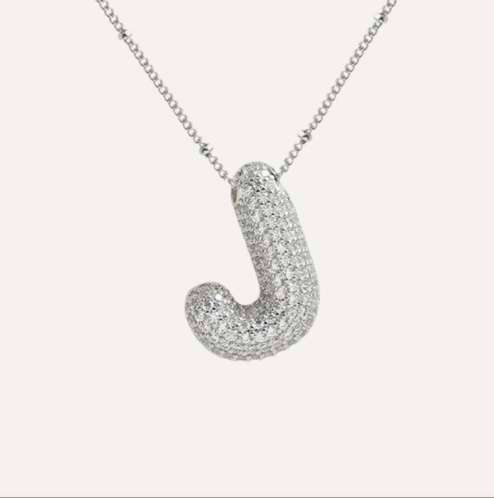 Savannah | Diamond Bubble Letter Necklace