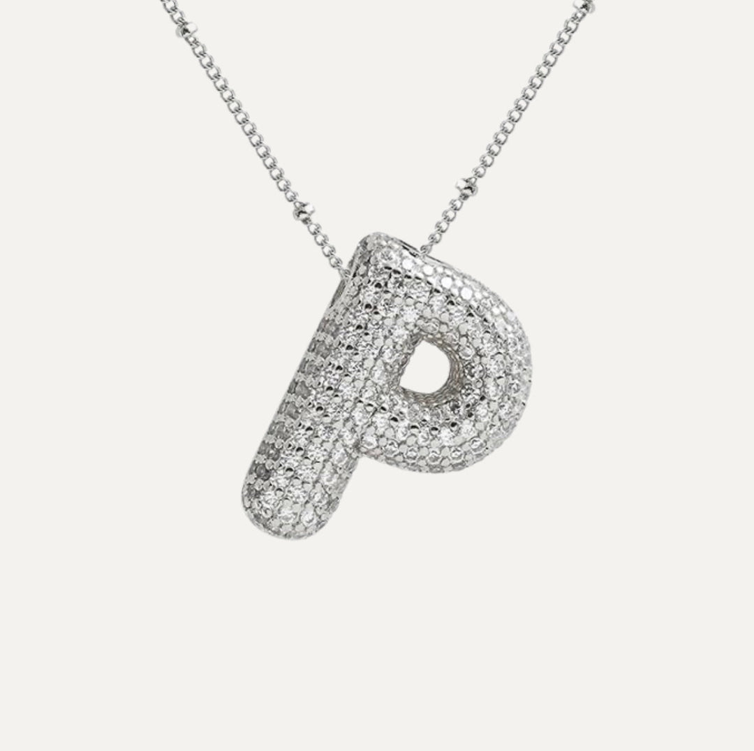 Savannah | Diamond Bubble Letter Necklace