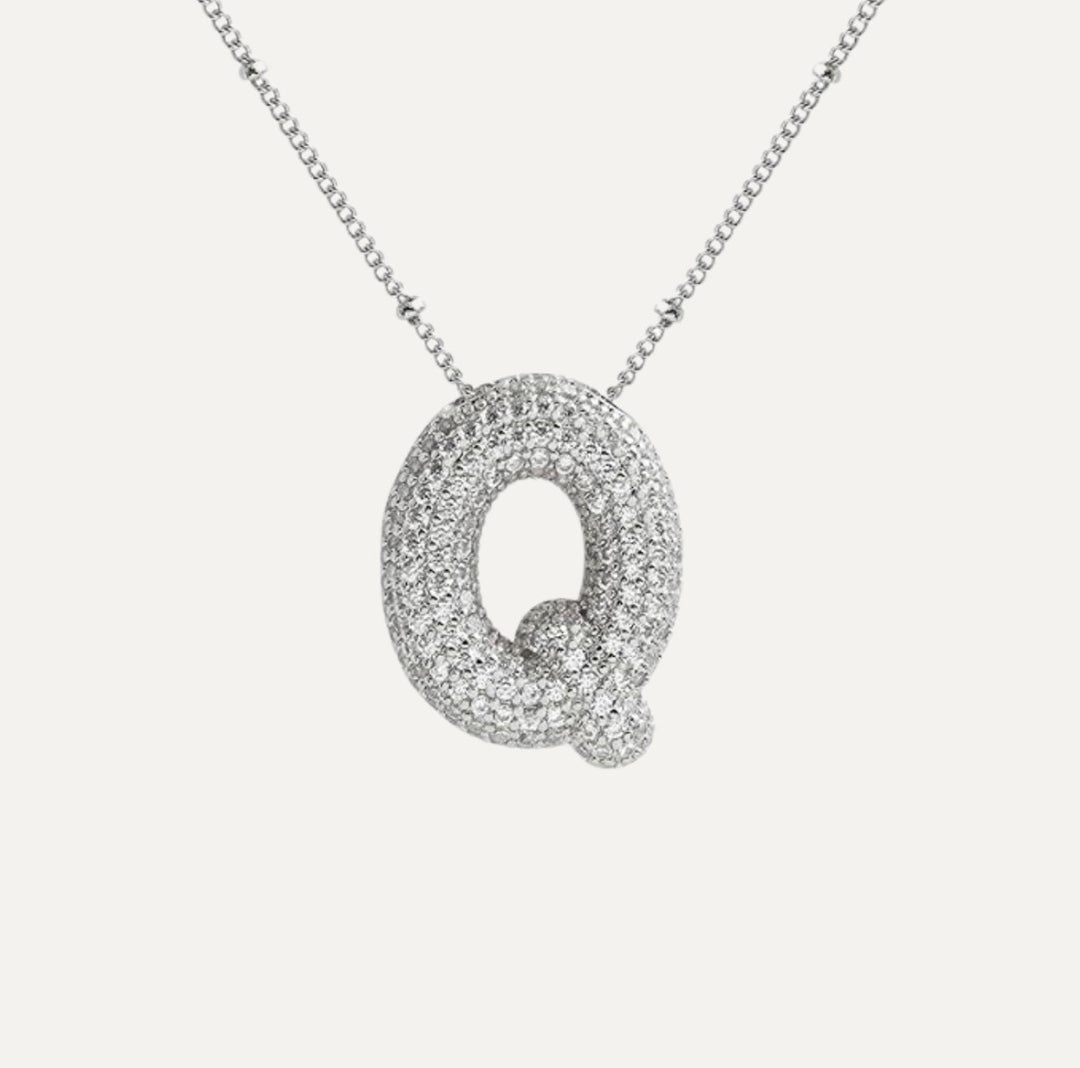 Savannah | Diamond Bubble Letter Necklace