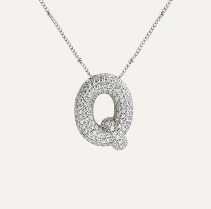 Savannah | Diamond Bubble Letter Necklace