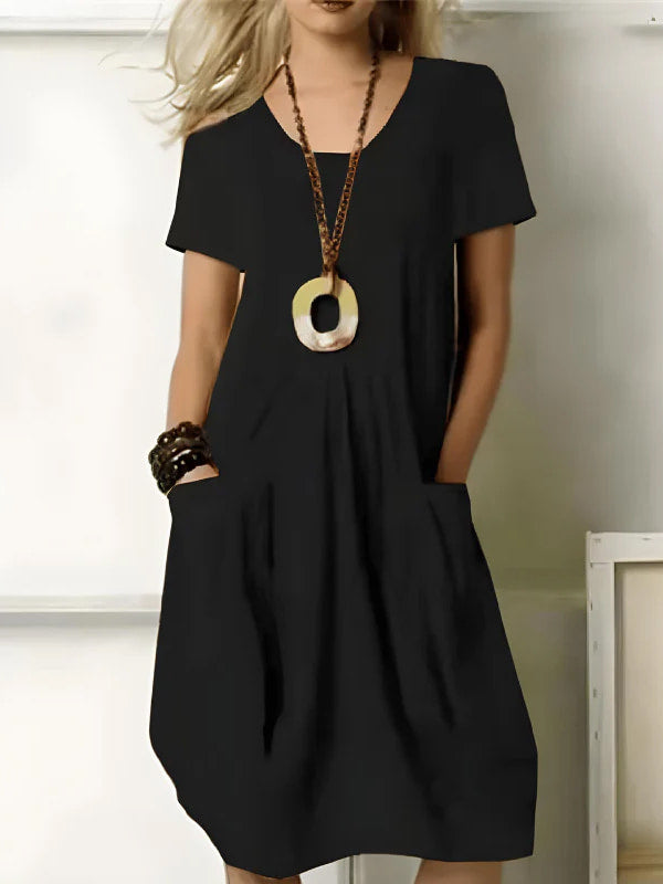 Elise Elegant dress with belly coverage - Elena Harper