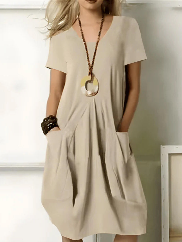 Elise Elegant dress with belly coverage - Elena Harper