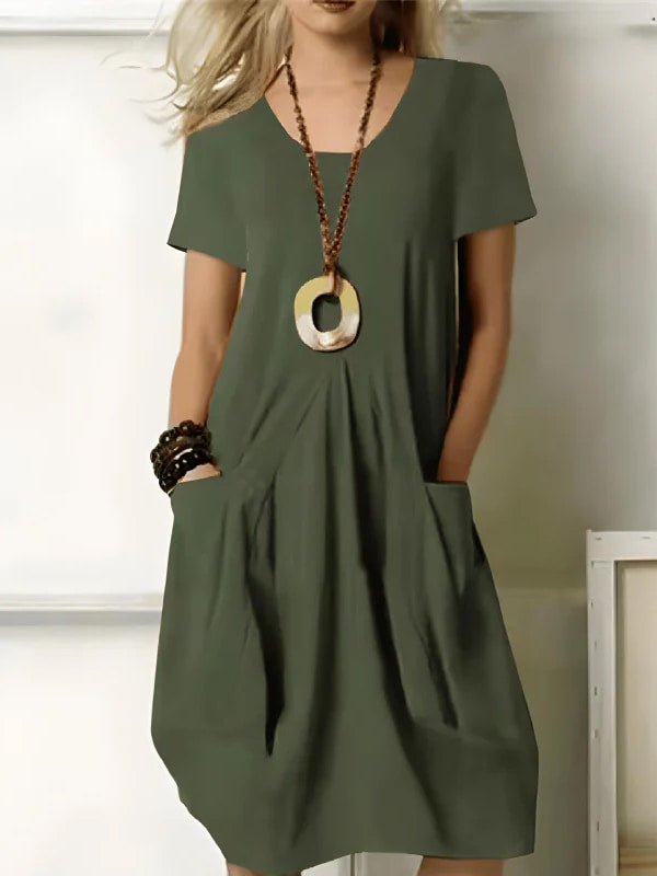 Elise Elegant dress with belly coverage - Elena Harper