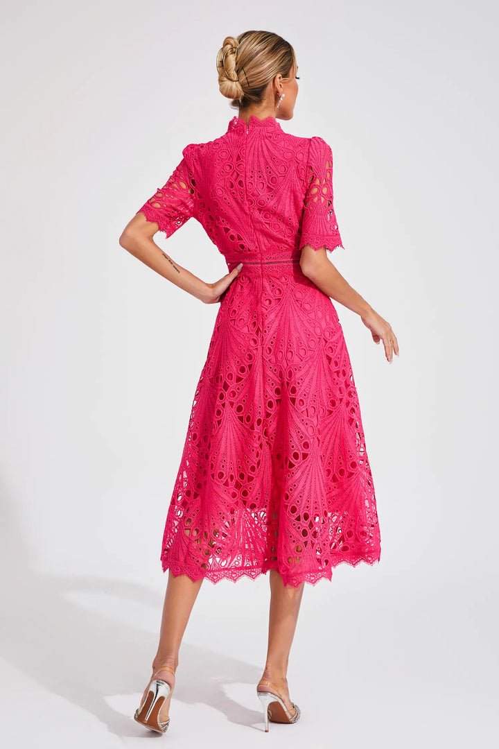 Hallie Lace Midi Dress - Elena Harper