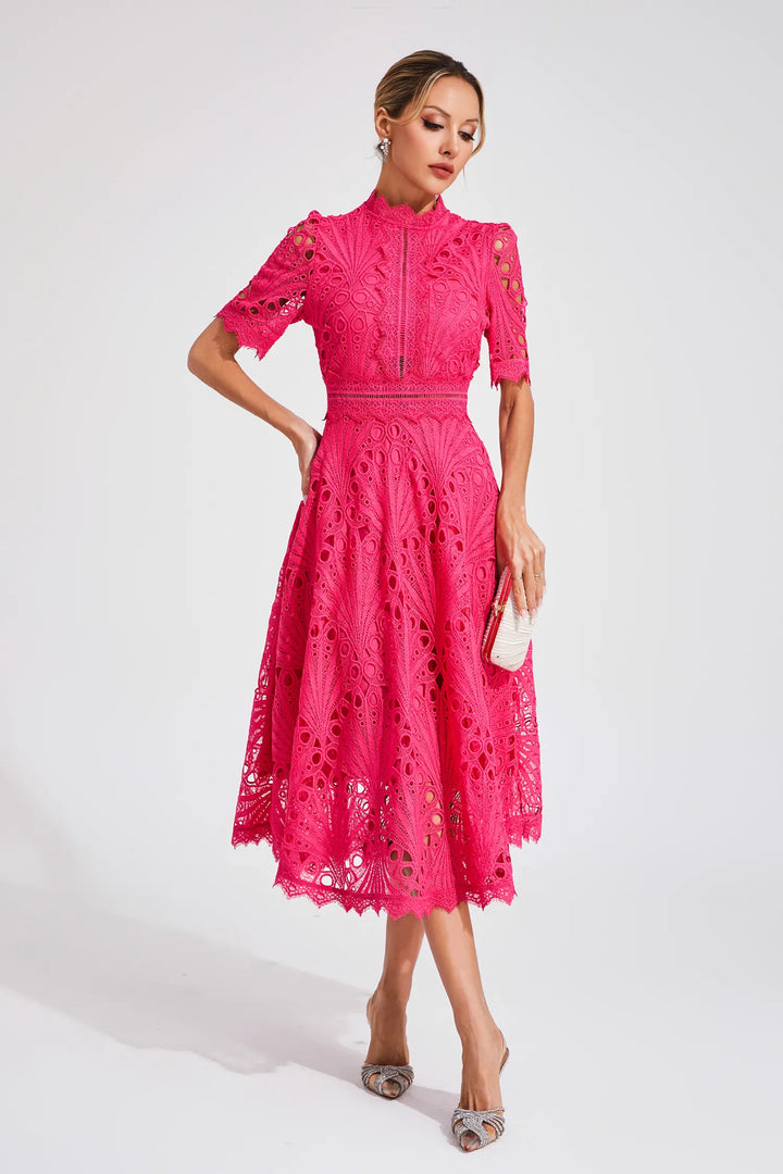 Hallie Lace Midi Dress - Elena Harper