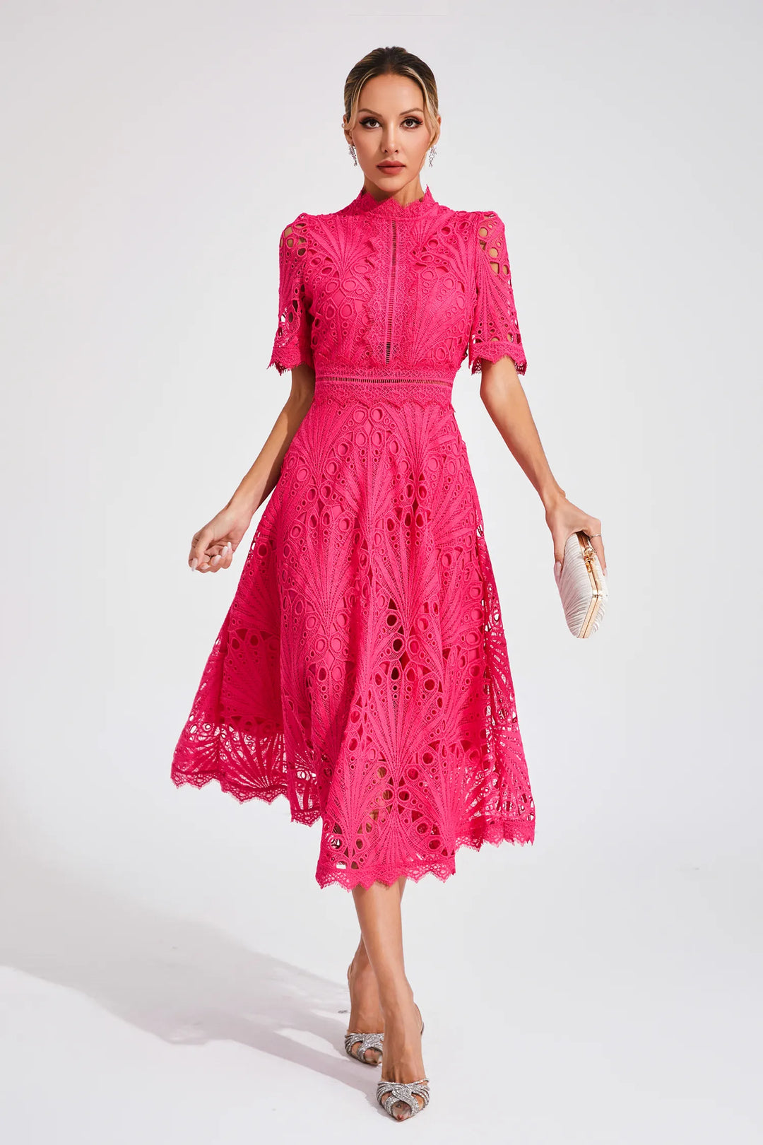Hallie Lace Midi Dress - Elena Harper