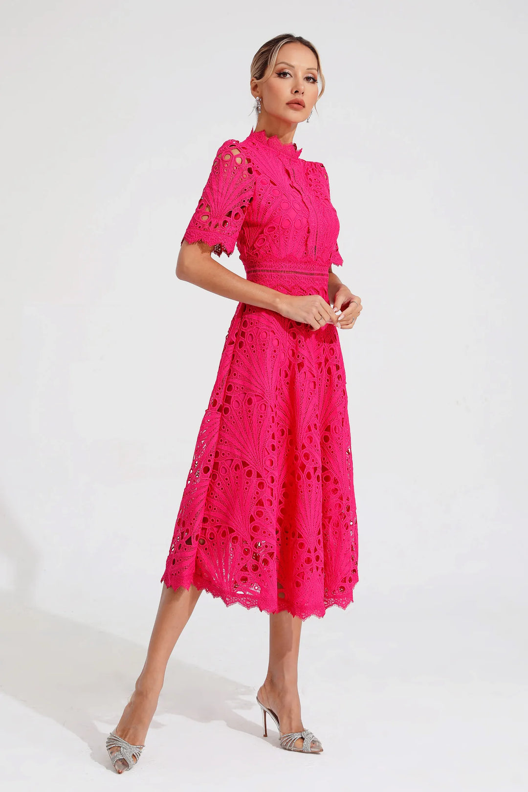 Hallie Lace Midi Dress - Elena Harper
