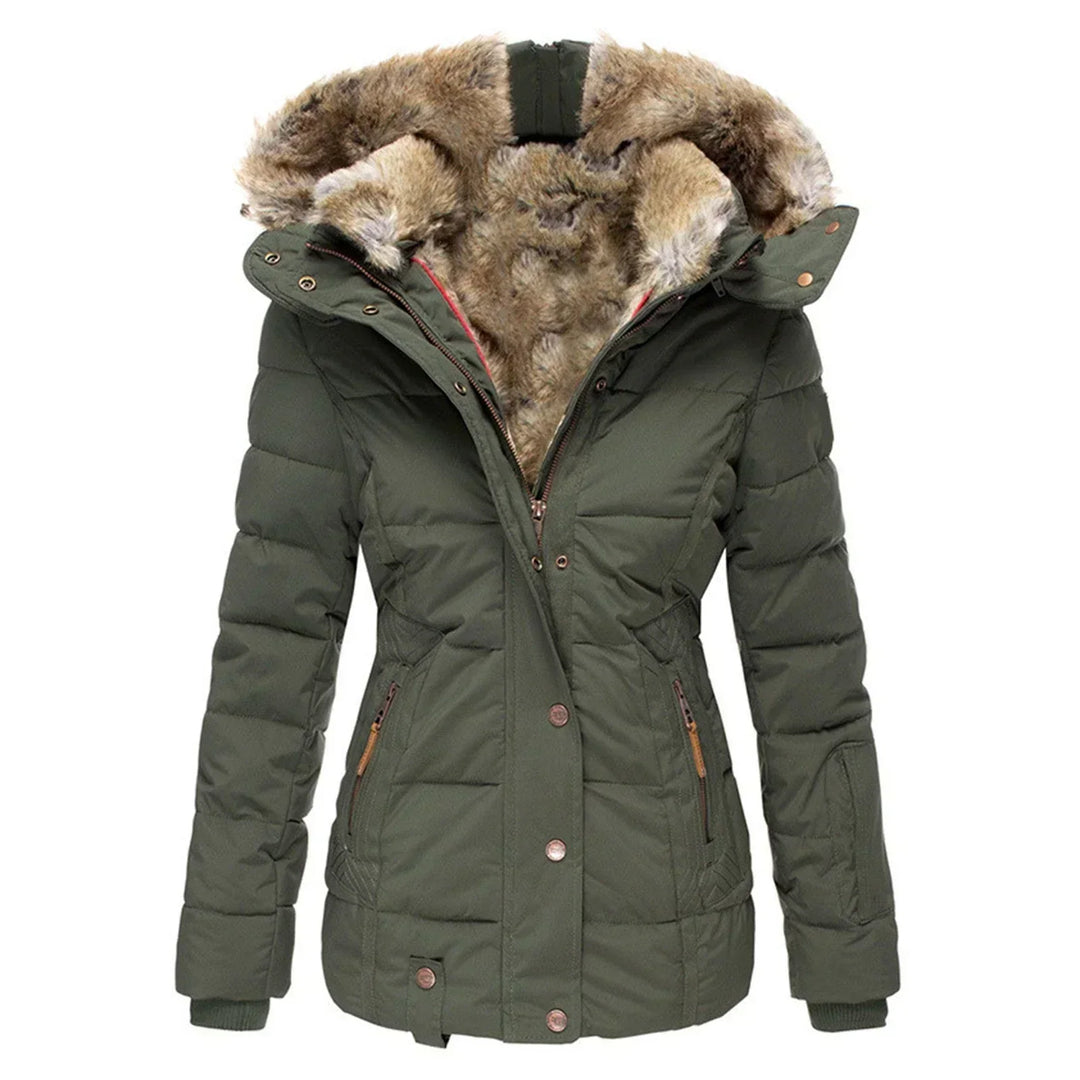 Brigitte - Chic Down Jacket with Fur Lining