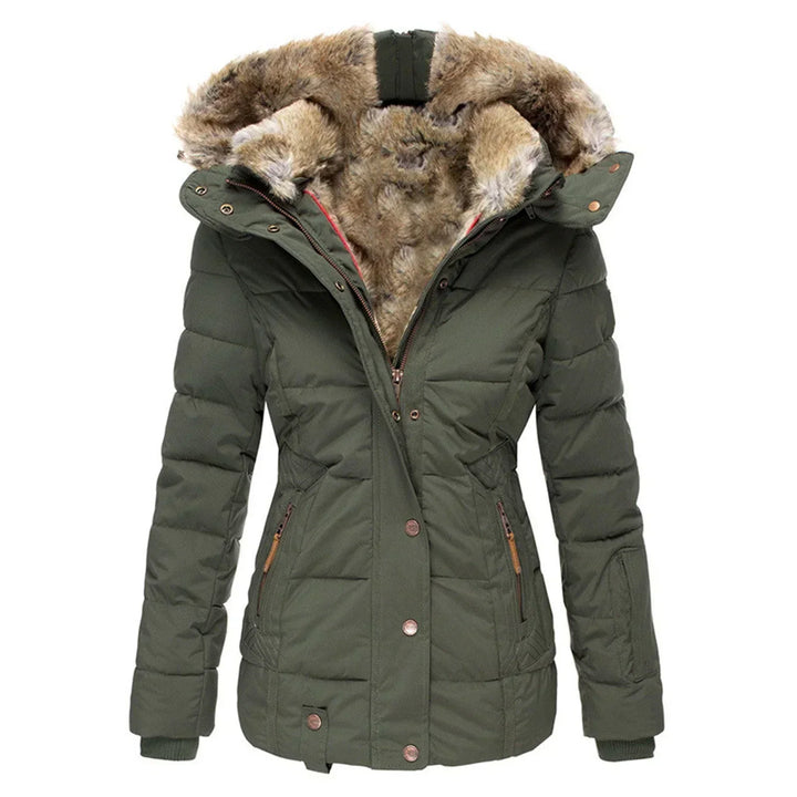 Brigitte - Chic Down Jacket with Fur Lining