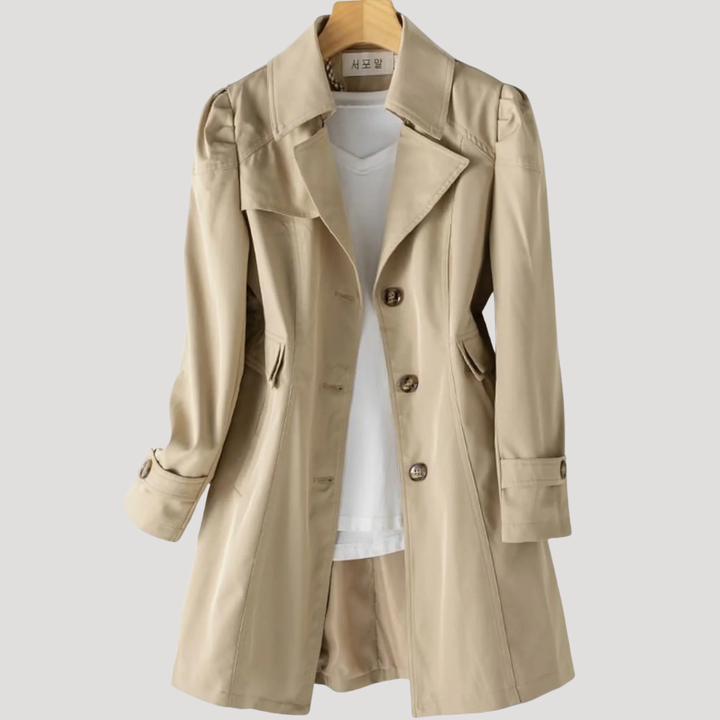 Women's Buttoned Trench Coat