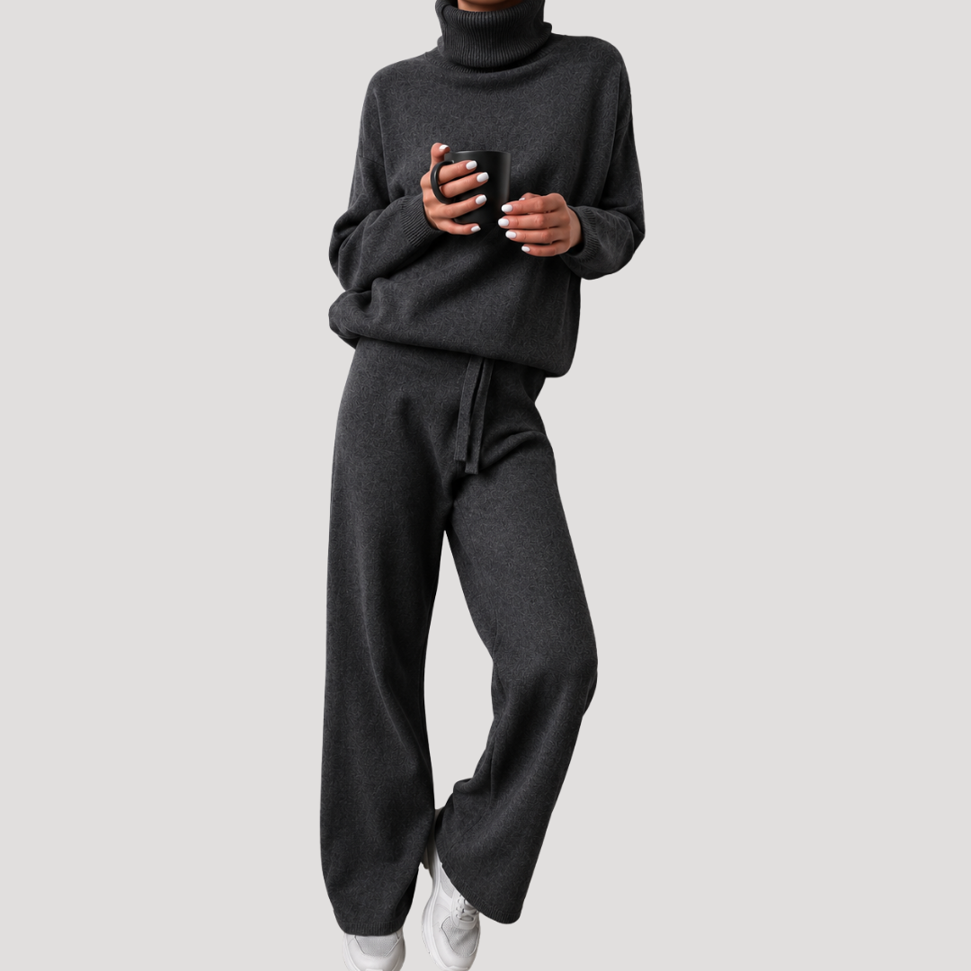 Women's Knit Set with Turtleneck Top