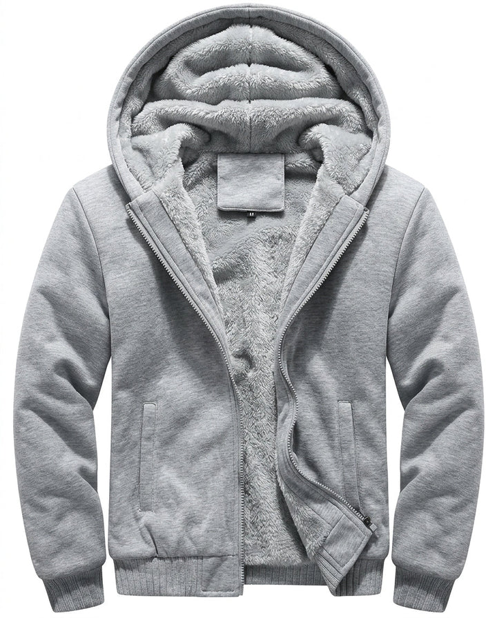 Kolina Hooded Jacket with Zipper and Fleece Lining, view 3 - Elena Harper