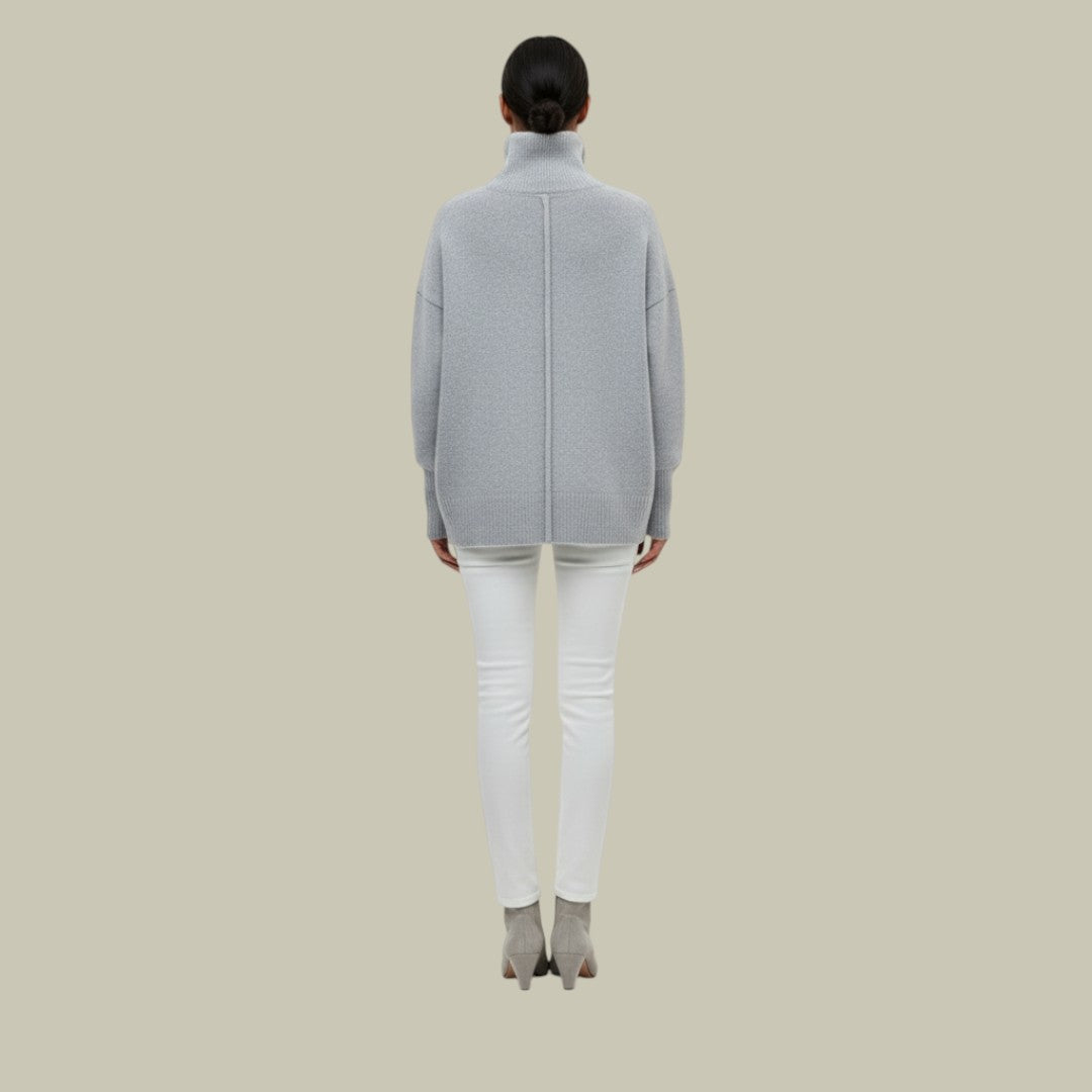 Stefanie Relaxed Fit Turtleneck Sweater for Women, view 2 - Elena Harper