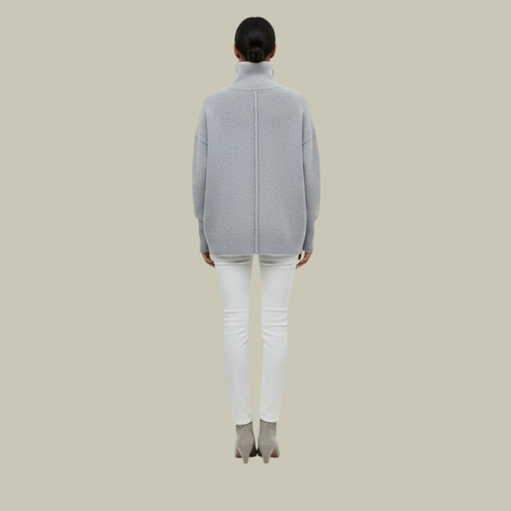 Stefanie Relaxed Fit Turtleneck Sweater for Women, view 2 - Elena Harper