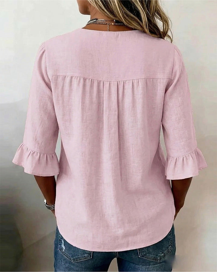 Amelie™ | Belly-Camouflaging Blouse with Buttons