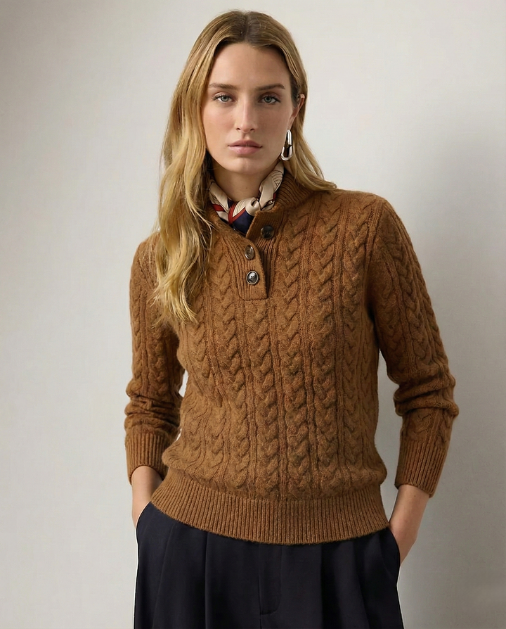 Arden Button-Up Sweater - Elena Harper