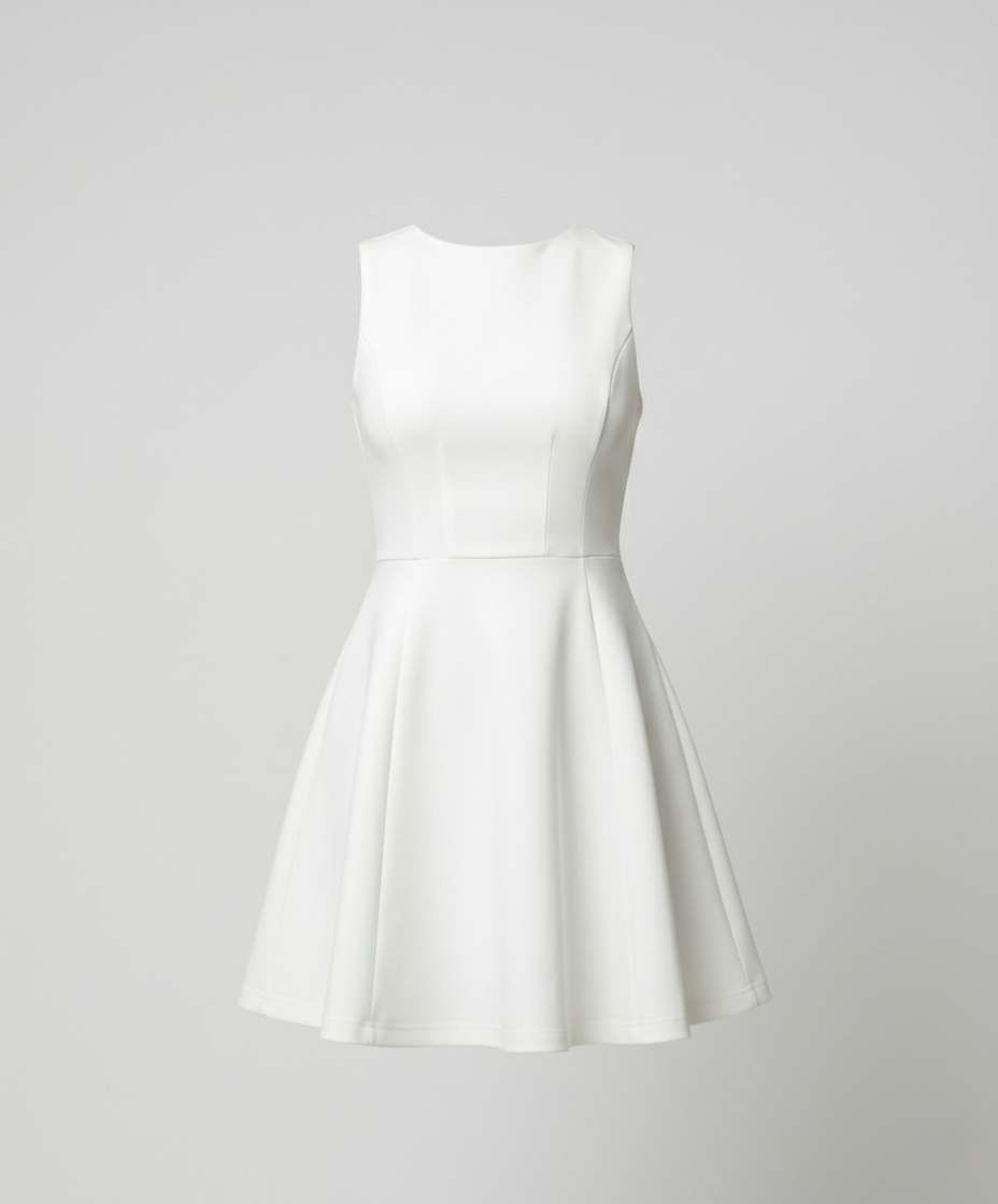 Women's A-Line Dress with Fitted Bodice EB