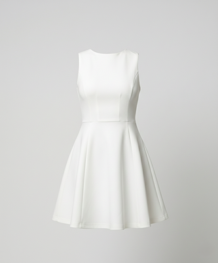Women's A-Line Dress with Fitted Bodice EB