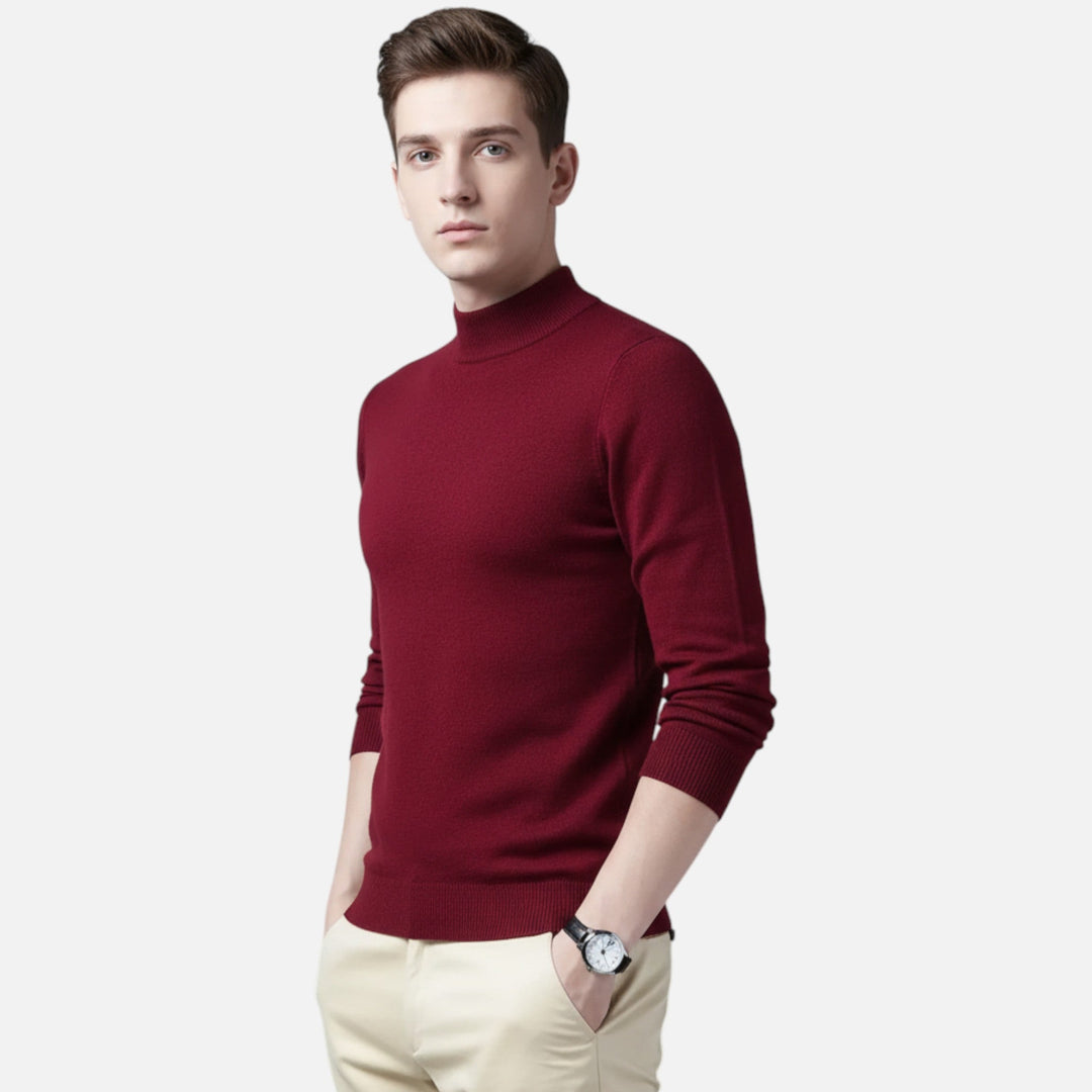 Men's Stand-Collar Knit Sweater – Sophisticated Warmth