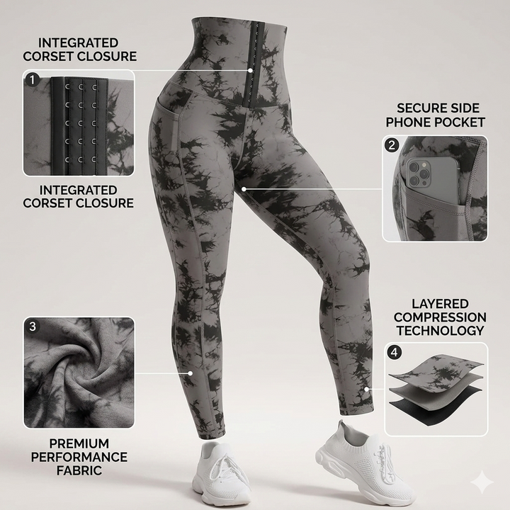 Women's High-Waisted Sculpting Shapewear Leggings - Everyday Comfort