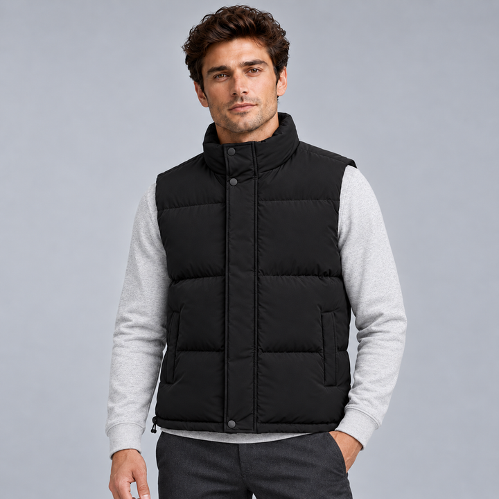 Lightweight Quilted Gilet for Men Montarello with Front Zipper