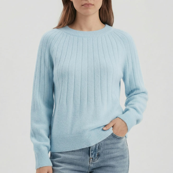 Women's Ribbed Crew Neck Jumper – Yvonne
