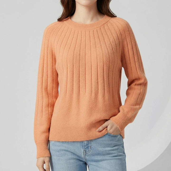 Women's Ribbed Crew Neck Jumper – Yvonne