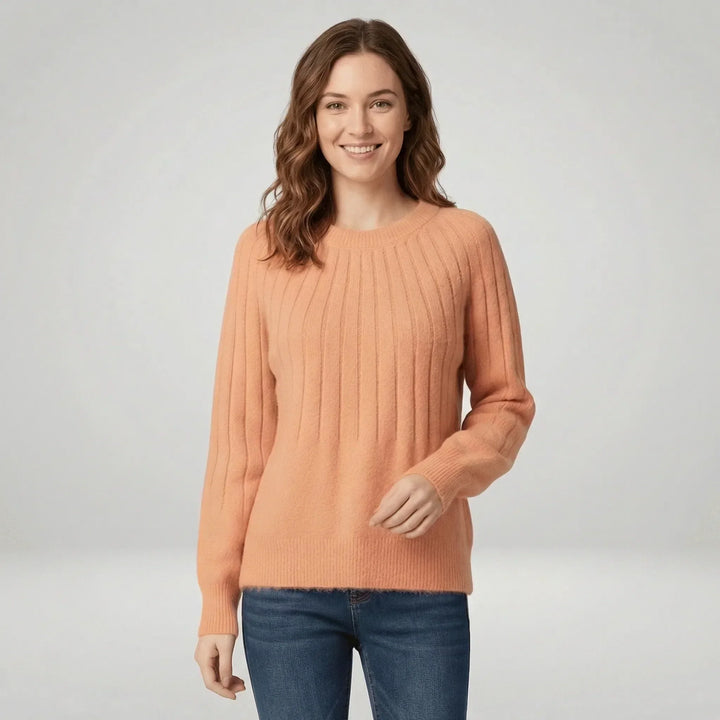Women's Ribbed Crew Neck Jumper – Yvonne