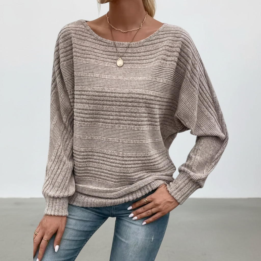 Striped Women's Sweater Lara, view 2 - Elena Harper