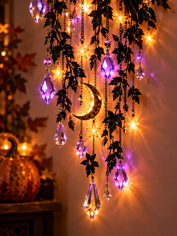 Halloween Cascade Wall Lights With Gothic Seasonal Designs