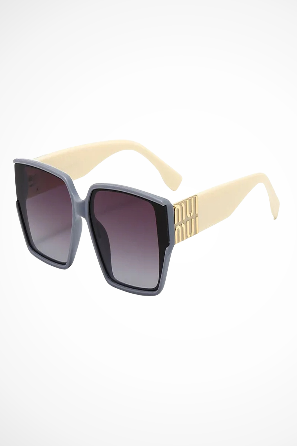 Women's Oversized Square Gold Detail Sunglasses