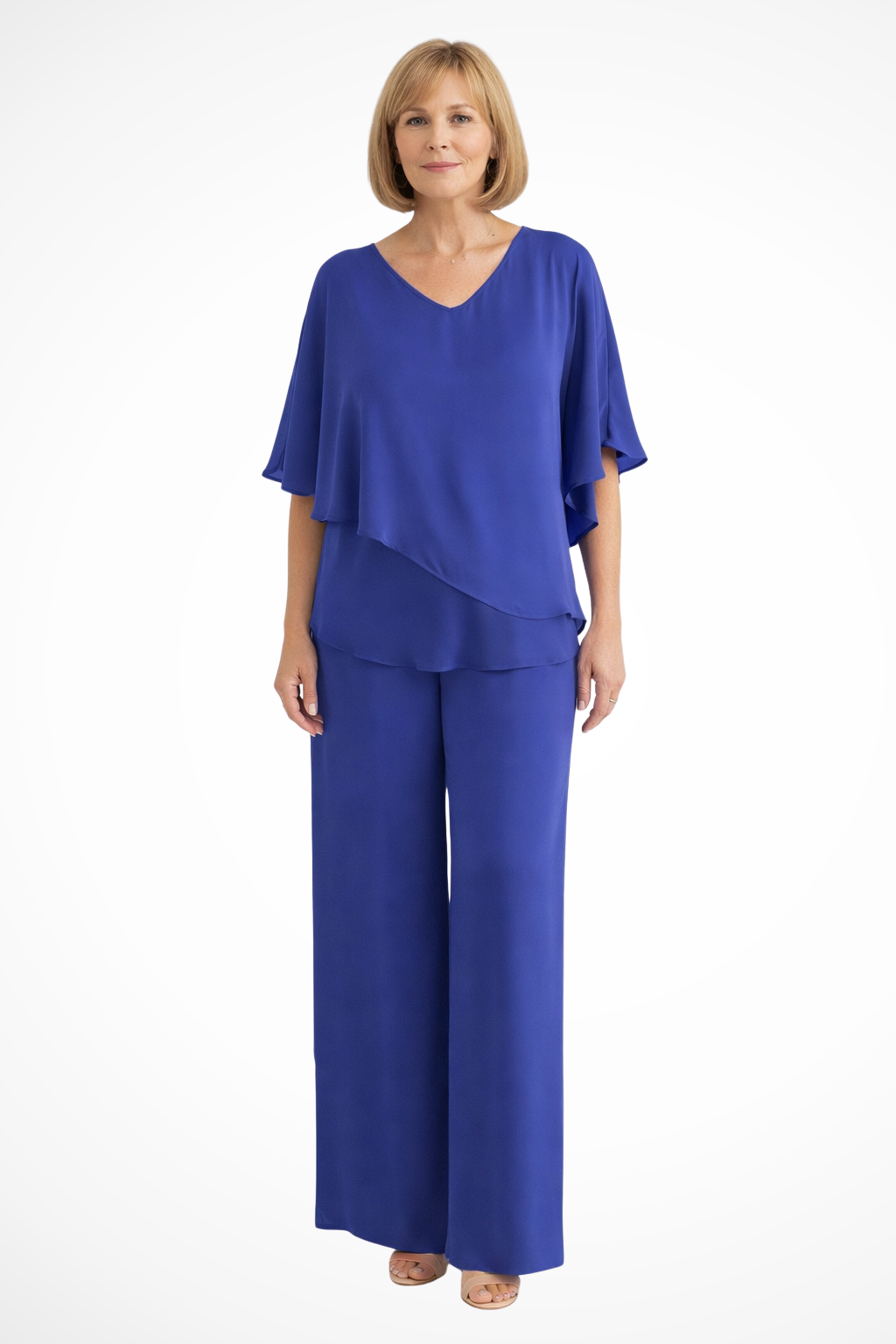 Women's Effortless Chic Two-Piece Top & Wide Leg Pants Set
