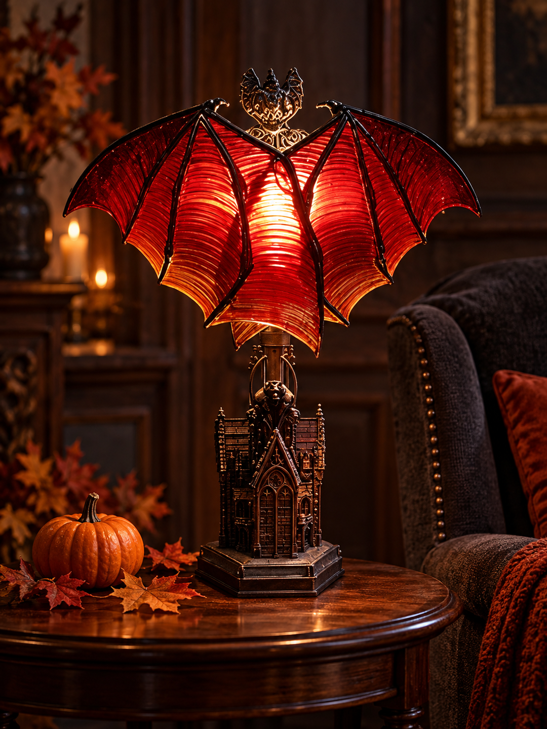 Gothic Bat Lamp for Halloween