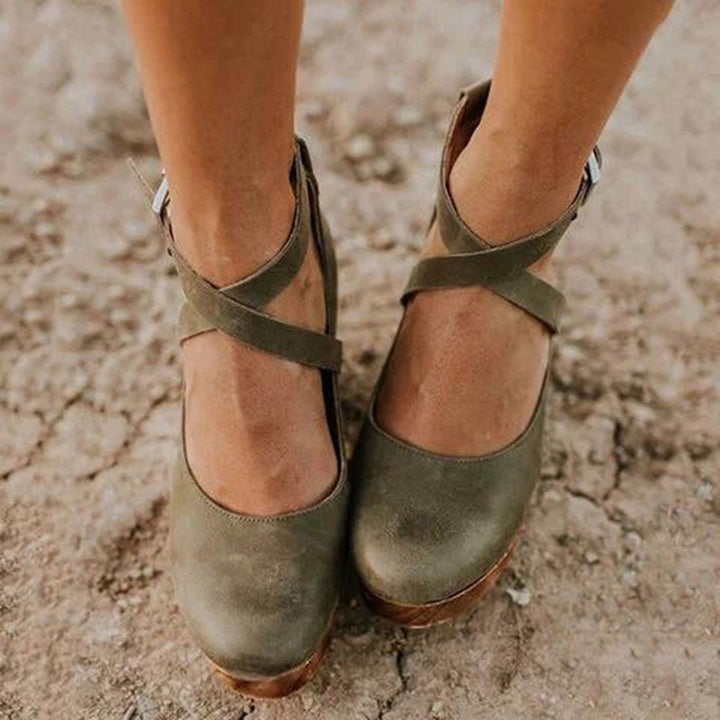 Julia | Women's Elegant Closed Toe Wedge High Heels