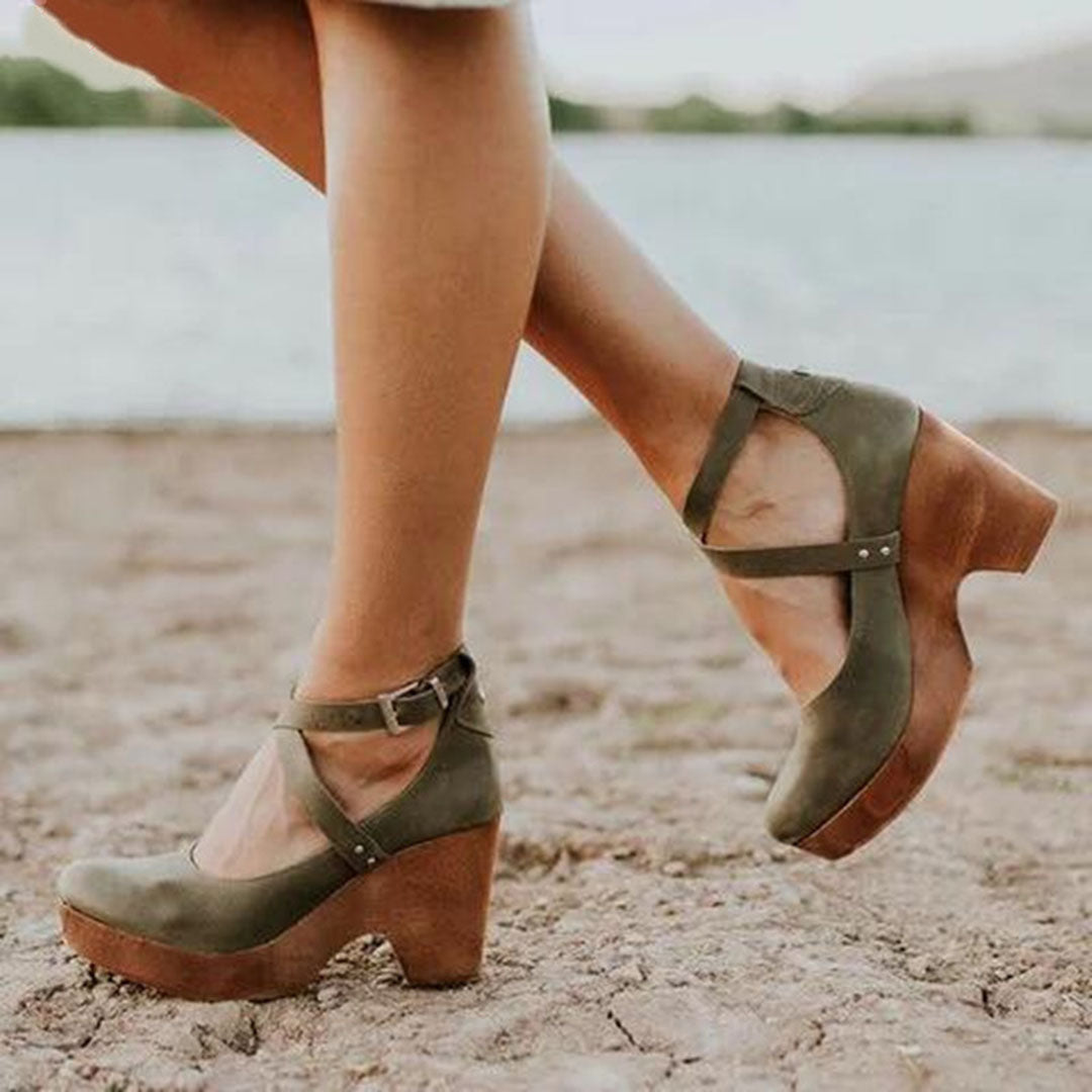 Julia | Women's Elegant Closed Toe Wedge High Heels