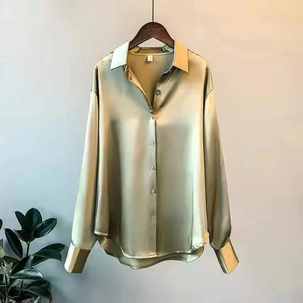 Emilia | Women's Silk Blouse with Button Placket for Style