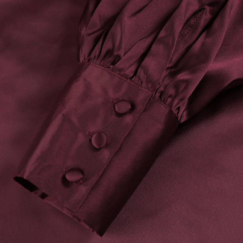 MARA - Elegant blouse in wine red