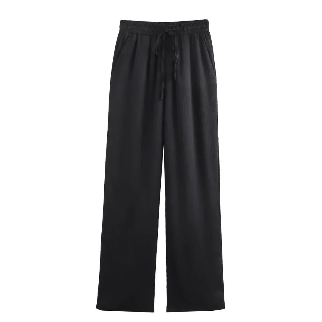 JOAN -  CHIC WRINKLE EFFECT STRAIGHT TROUSERS
