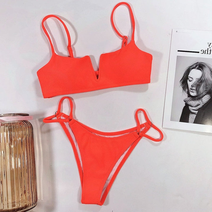 AquaLivv - Brazilian Bikini with V-Neck