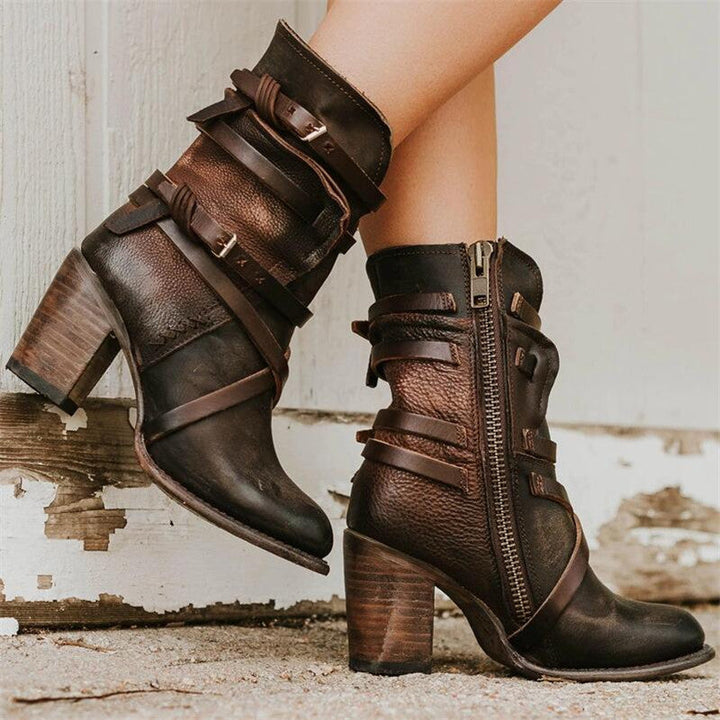 Aline - Women's Vintage Leather Boots