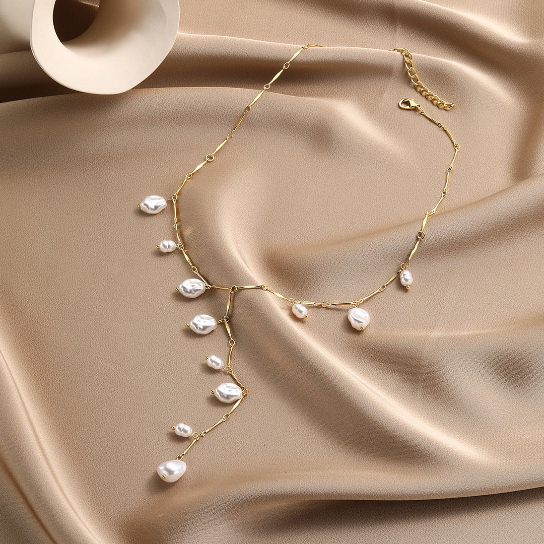 Women's Pearl Waterfall Necklace