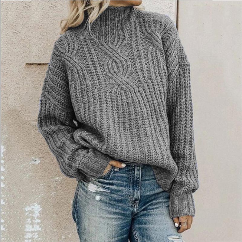 Anna Elegant Cable-Knit Sweater - Elena Harper