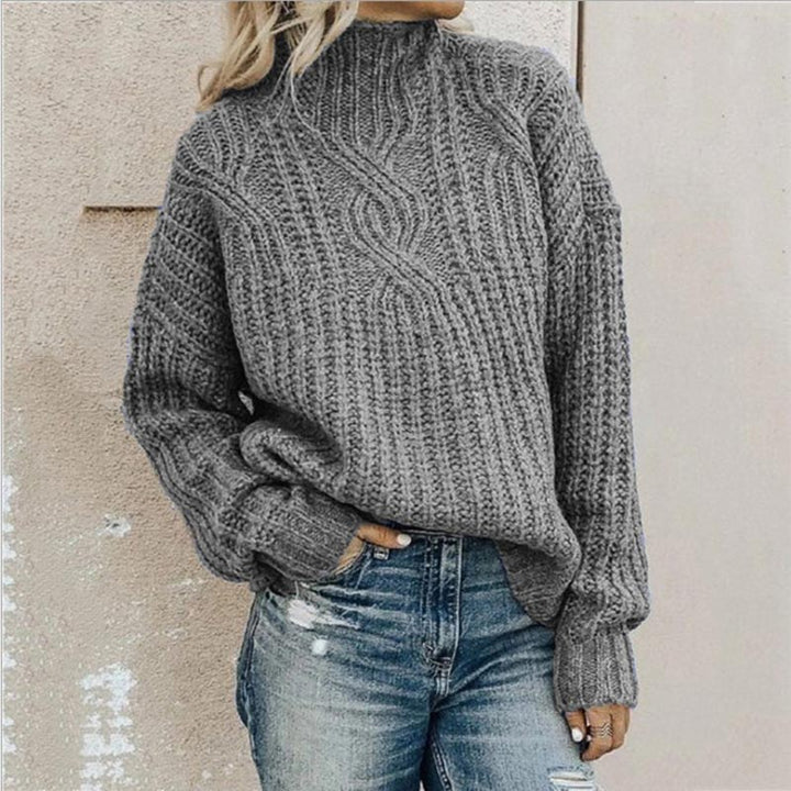 Anna Elegant Cable-Knit Sweater - Elena Harper
