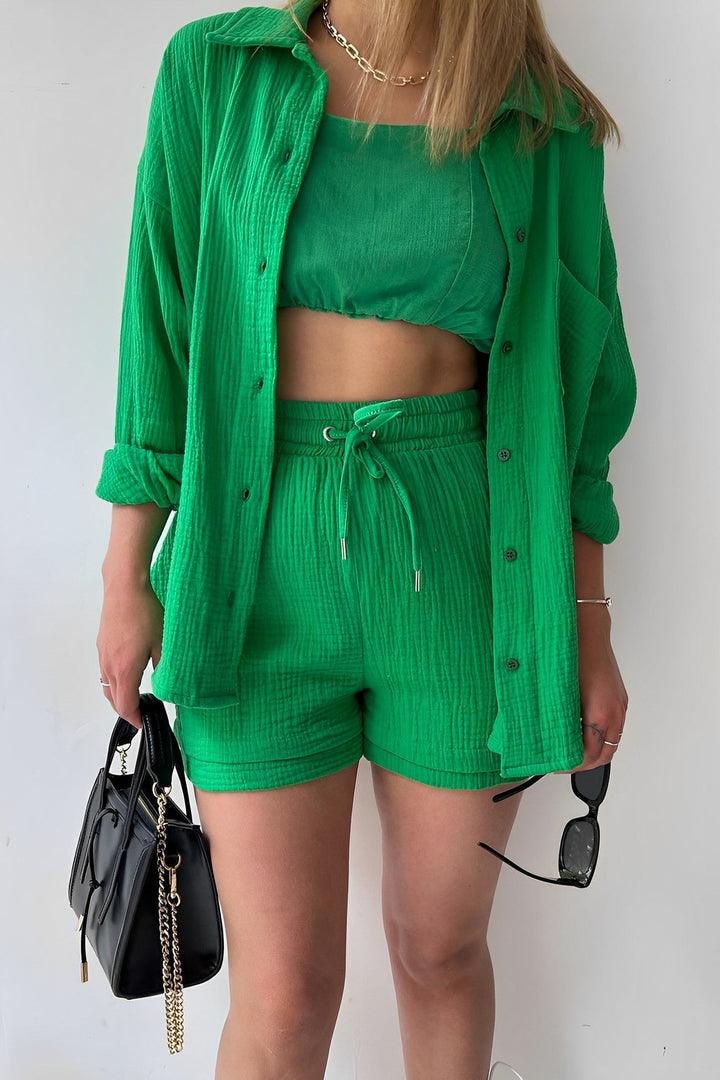 HAZEL Top and Shorts Matching Set, view 5 - Elena Harper