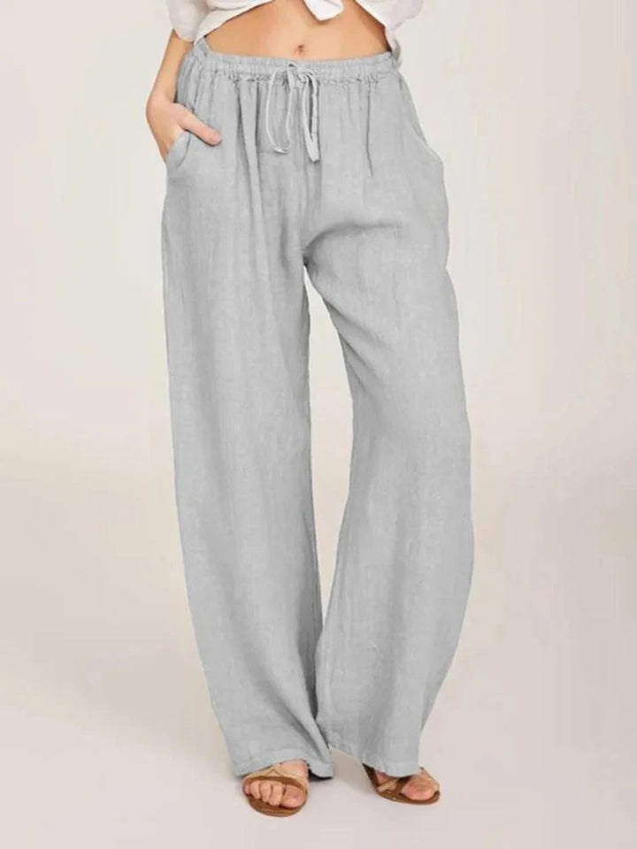 HEIDI Casual Loose-Fit Drawstring Waist Pants, view 4 - Elena Harper