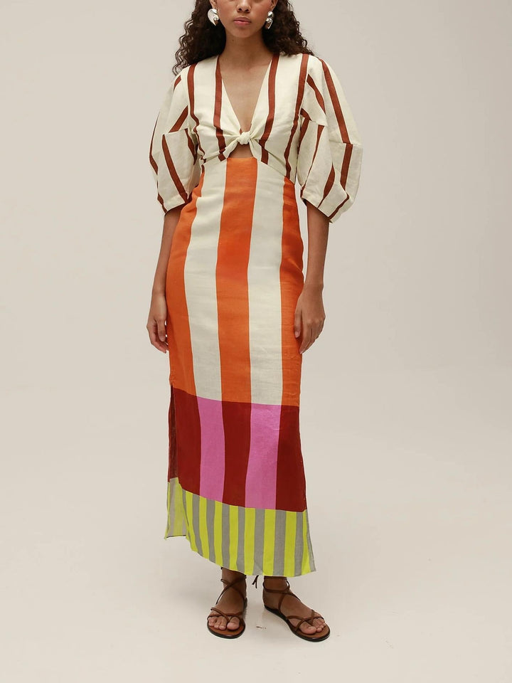 Gaia Puff Sleeve Maxi Dress - Elena Harper